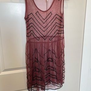 Free People Maroon Sequin Dress